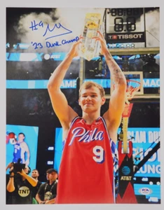 Mac McClung Signed 11x14 Photo Philadelphia 76ers "23 Dunk Champ" Ins PSA 801 - Picture 1 of 3