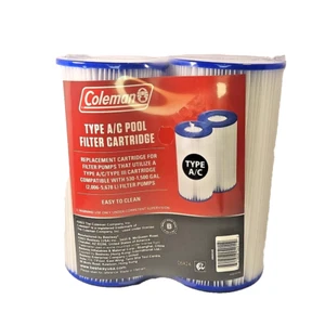 Coleman Pool Filter Replacement Cartridge Type III A/C 2 Pack 4"x8" #90504E - Picture 1 of 10