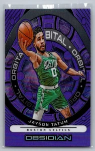 23-24 Obsidian Orbital Electric Etch Purple Flood Jayson Tatum #22 /49 - Picture 1 of 2
