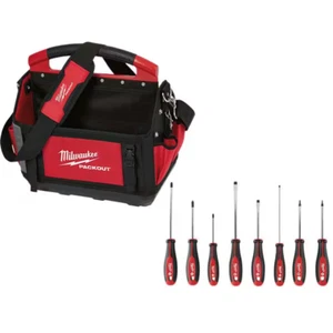 15" Tool Tote with 8pc Screwdriver Set, Heavy Duty, Portable, New - Picture 1 of 12