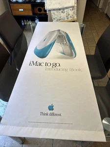 Póster de banner de tela de doble cara de Apple iMac to go, presentamos iBook 1999 - Imagen 1 de 13