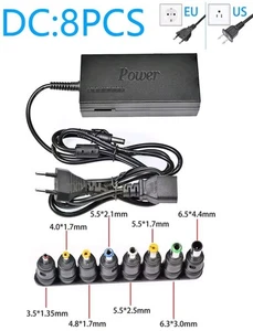 Chargeur Universel PC Portable 90W Réglable 12V-24V + 8 Embouts DC - Afbeelding 1 van 6