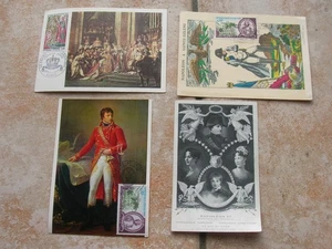 FRANCE LOT DE 4 CARTES MAXIMUM 1ER JOUR NAPOLEON 1ER (E437 ) - Picture 1 of 2