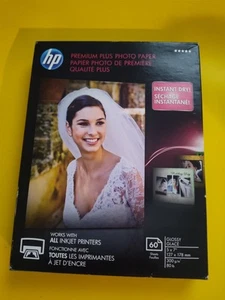 HP Premium Plus Photo Paper CR669A 60 pages 5X7 New Sealed - Picture 1 of 2