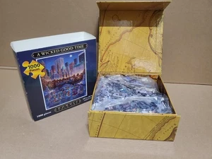 Dowdle Folk Art Puzzle "A Wicked Good Time" Skaters in Central Park 1000 Pc NEW - Picture 1 of 8