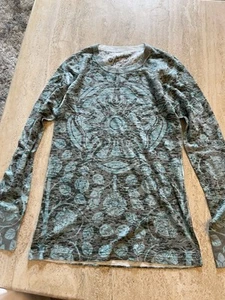 Women’s Shirt Vintage Highway M Great Look Blue Hippie Boho Hippy Cool Stretch - Picture 1 of 7