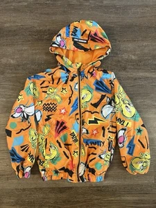 Members Only Looney Tunes Jacket Youth Sz 6 Hooded Full Zip Sylvester Tweety - Picture 1 of 6