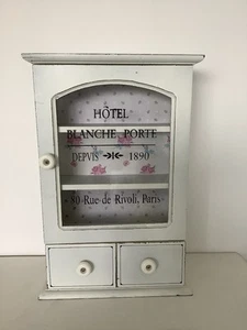 Vintage Curio Display Cabinet Wood with Glass Door - Picture 1 of 5