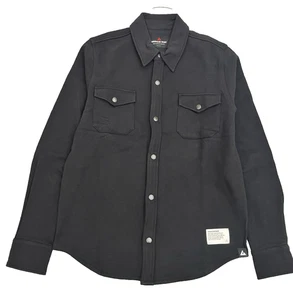 American Giant Redwood Fleece Overshirt Mens Unisex S Black Shirt Jacket Cotton - Picture 1 of 9