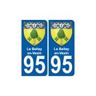95 Le Bellay-En-Vexin Blason Autocollant Plaque Stickers Ville
