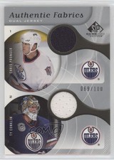 2005 SP Game Used Edition Authentic Fabrics Dual Chris Pronger Ty Conklin HOF