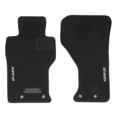 Alfombrillas delanteras negras nuevas OEM Mazda 2016-2022 MX-5 Miata NA1J-68-G20A-03 Foto 1 de 4