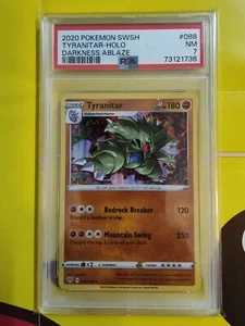 2020 Pokemon SWSH Tyranitar-Holo Darkness Ablaze 088/189 PSA 7 - Picture 1 of 2