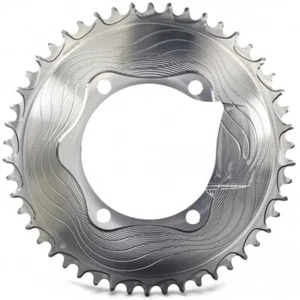 Plato ALUGEAR 1x 110×4 para Shimano 11 velocidades. Plata - Imagen 1 de 2