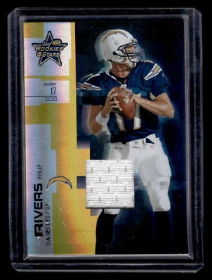 2007 Leaf Rookies & Stars #98 Philip Rivers 10/50 Materials Gold  Mint+ New - Image 1 of 2