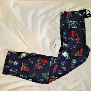 Sonoma Mens Lounge Pants Navy Blue With Hiking Theme Size Small New with Tags! - Picture 1 of 7