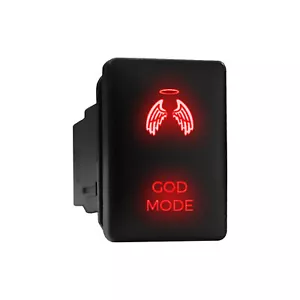 GOD MODE - LED Push Button Replacement for TOYOTA (1.28 x 0.87 in) Red - Picture 1 of 3