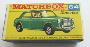 RARE Matchbox Lesney Superfast #64 MG1100 Empty F TYPE BLACK SF SCRIPT BOX ONLY - Picture 1 of 8