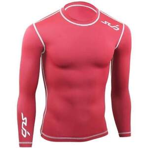 Sub Sports Dual Junior Compression Top Red Long Sleeve Base Layer Tee Boys S M L