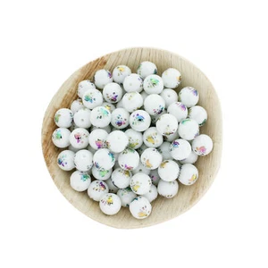 Round Glass Beads 10mm - Electroplated Butterfly - 20 Beads - BD423 - Picture 1 of 2