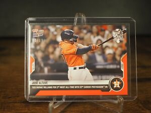 Jose Altuve 2021 MLB TOPPS NOW Card 1018 22 HR 2nd all time Red Parallel 9/10