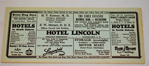 Hotel Lincoln Reaney's Service 1940 secante de tinta estándar Watertown. Dakota del Sur - Imagen 1 de 5