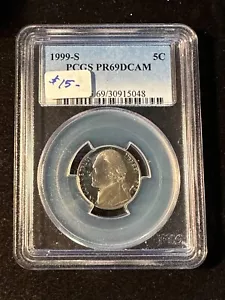 1999 S JEFFERSON NICKEL PCGS PR69DCAM 048 - Picture 1 of 4