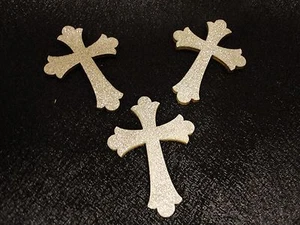 Charmed Wooden Glitter Cross Ornaments for holy communion/ baptism 20 pieces - Picture 1 of 4