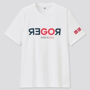 Camiseta Roger Federer Uniqlo Graphic French Open 2020 - 100% algodón talla adulto S - Imagen 1 de 2