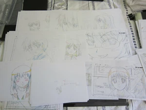 Shakugan no Shana anime *COLOUR COPY* genga / layout lot - Picture 1 of 3