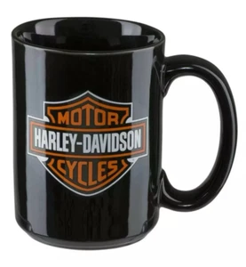 Harley-Davidson Core Bar & Shield Logo Coffee Mug, 15 oz. - Black HDX-98605 EUC - Picture 1 of 2
