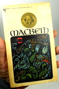 vintage 1964 Bantam Classic ex-libris paperback William Shakespeare Macbeth book - Imagen 1 de 7