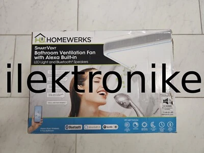 Ventilador de ventilación de baño SmartVent Homewerks nuevo luz LED y Alexa Foto 1 de 3