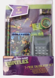 TMNT Teenage Mutant Ninja Turtle New 7 Piece Calculator Set - Picture 1 of 4