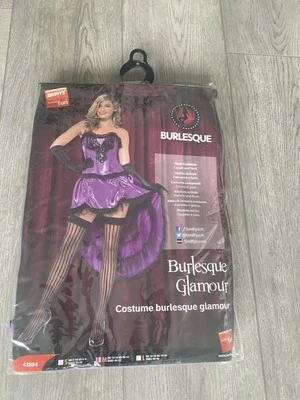 Disfraz de Showgirl Burlesque Glamour púrpura mediano para dama Foto 1 de 3