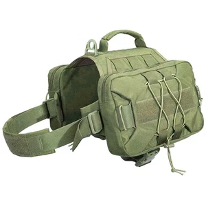 Dog Backpack for Hiking Traveling Camping Training Harness Dog Vest Saddle Bag - - Foto 1 di 18