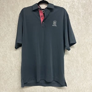 Footjoy Golf Polo Mens Medium Grey Stretch Athletic Wicking Tampa Bay - Picture 1 of 6
