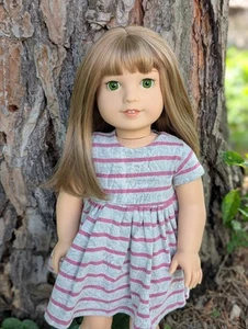 Camden Custom American Girl Puppe OOAK braune Haare grüne Augen Jess Form - Bild 1 von 6