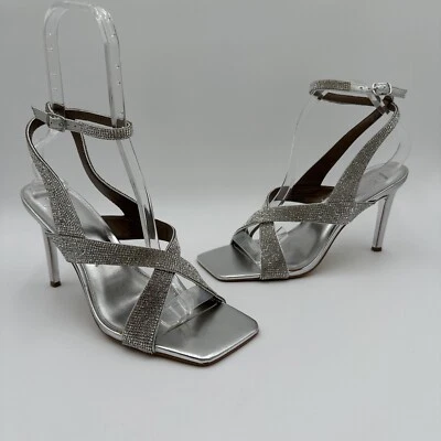 JLO Jennifer Lopez Chalyn 水钻凉鞋女式 10 M 码 — 第 1/4 张图片