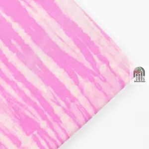 1 Yard Indigo Pink Tie Dye Indian Abstract Printed Cotton Fabric Dressmaking - Picture 1 of 5