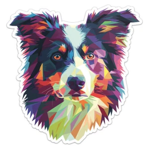 Triangulierter Border Collie Hund Autoaufkleber Vinyl Aufkleber - Bild 1 von 6