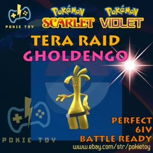 TERA RAID READY GHOLDENGO 6IV MOVES ITEM BATTLE READY | POKEMON SCARLET VIOLET - Picture 1 of 4