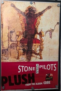 Vintage 1990s Stone Temple Pilots Plush Original Giant Subway Poster 60 x 40 - Picture 1 of 3
