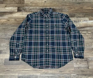 Polo Ralph Lauren Mens Button Down Shirt Plaid Blue Green White Size Large Used - Picture 1 of 3