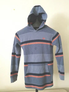 Nice Boys QUIKSILVER  Size L Pullover Hoodie Thermal Striped Polyester Cotton - Picture 1 of 8