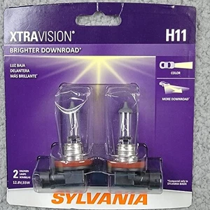 SYLVANIA - H11 XtraVision - High Performance Halogen Headlight, Contains 2 Bulbs - Picture 1 of 3