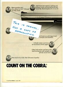 Colt King Cobra Revolver Magazine Ad From 1989