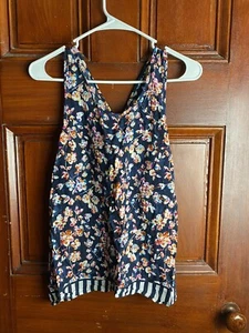 Vera Bradley Pajama Lounge Tank Top Cut Vines Sz M - Picture 1 of 8