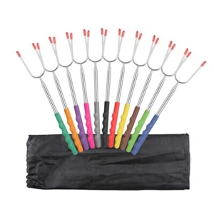 12 Pack 45 Inch Extra Long Telescoping Marshmallow Roasting Sticks for Campfire - Picture 1 of 6
