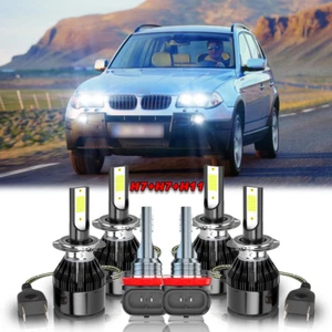 For BMW X3 2004 2005-2014-6x 6000K LED Headlight High/Low+Fog Light Bulbs Kit - Picture 1 of 15